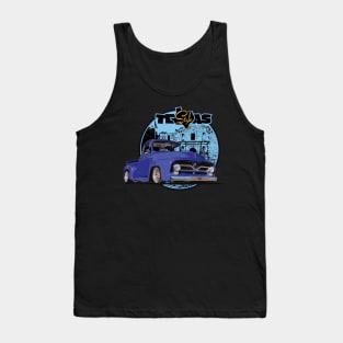 Texas-Style Custom Ford Truck Alamo scene blue and black colors Tank Top